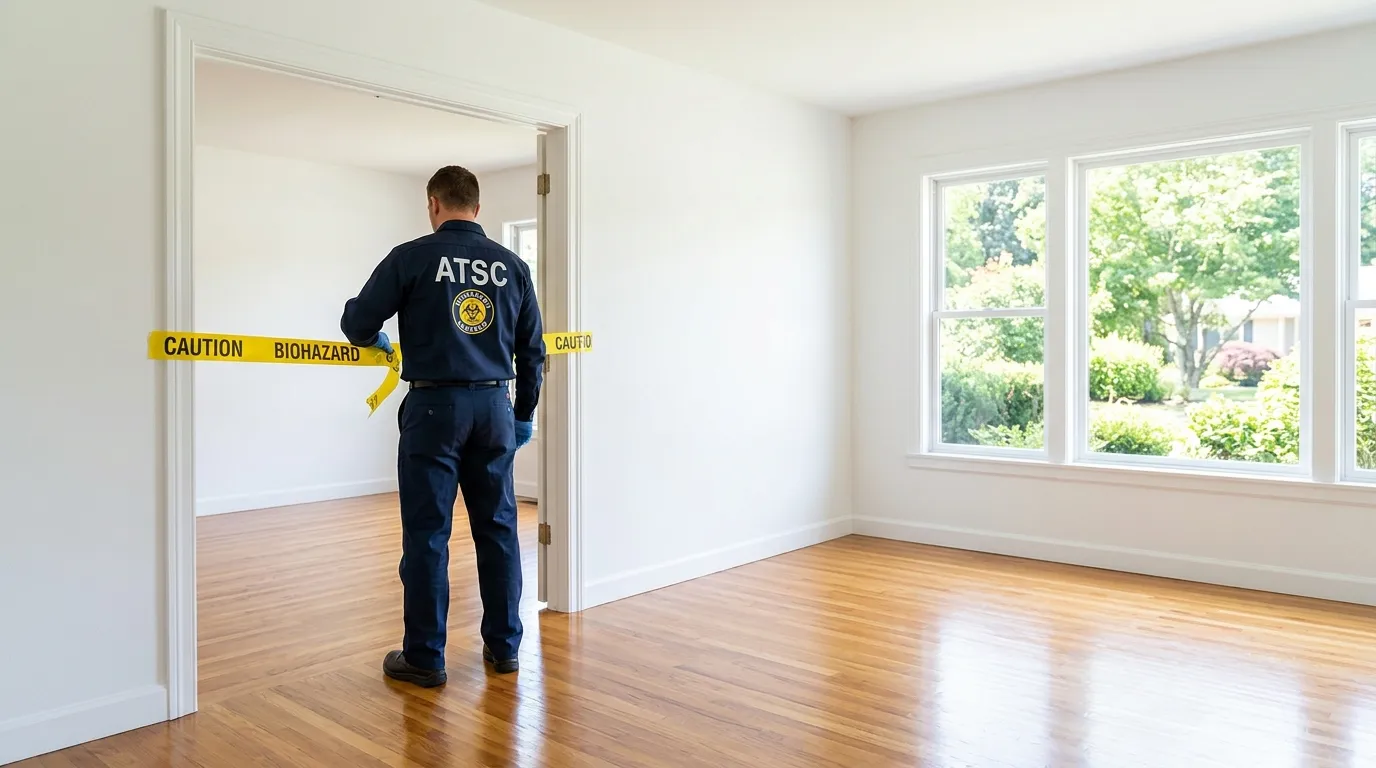 Certified biohazard cleanup crew performing Decomposition Cleanup in Haines City